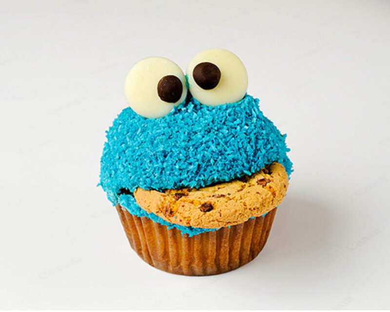 Cookie Monster cupcake