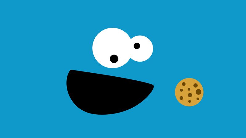 Cookie Monster Face — Blue, Playful
