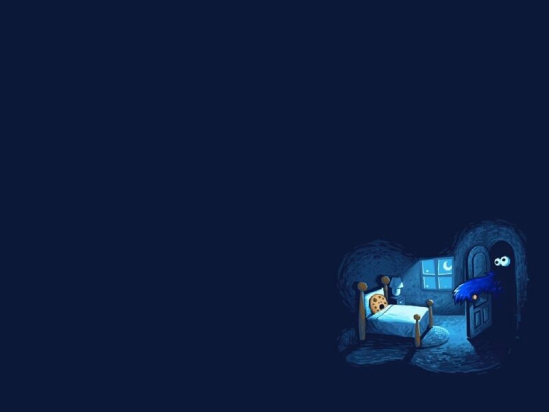 Cookie Monster in Bedroom