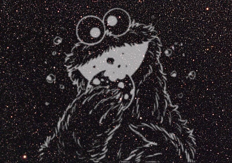 Cookie Monster in space