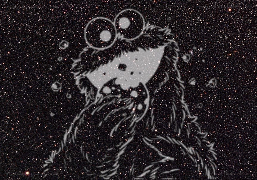 Cookie Monster in space
