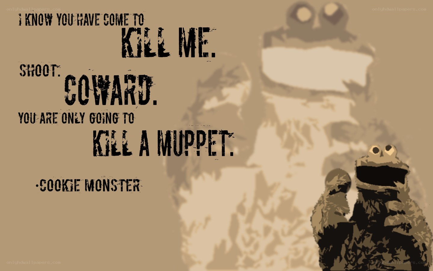 Cookie Monster quote art