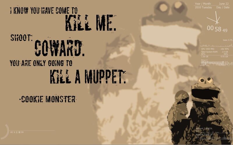 Cookie Monster quote desktop
