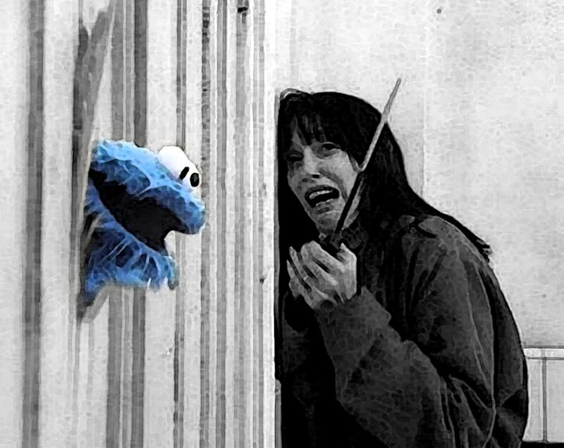 Cookie Monster scares woman