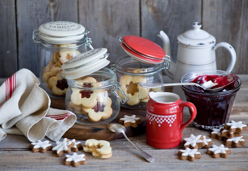Cookies and Jam on Table