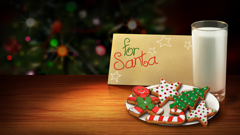 Cookies and Milk for Santa — Brown