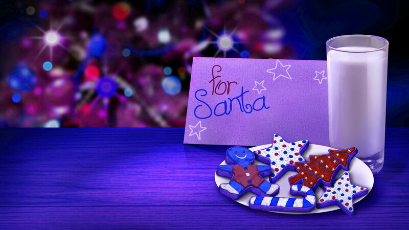Cookies and Milk for Santa — Purple