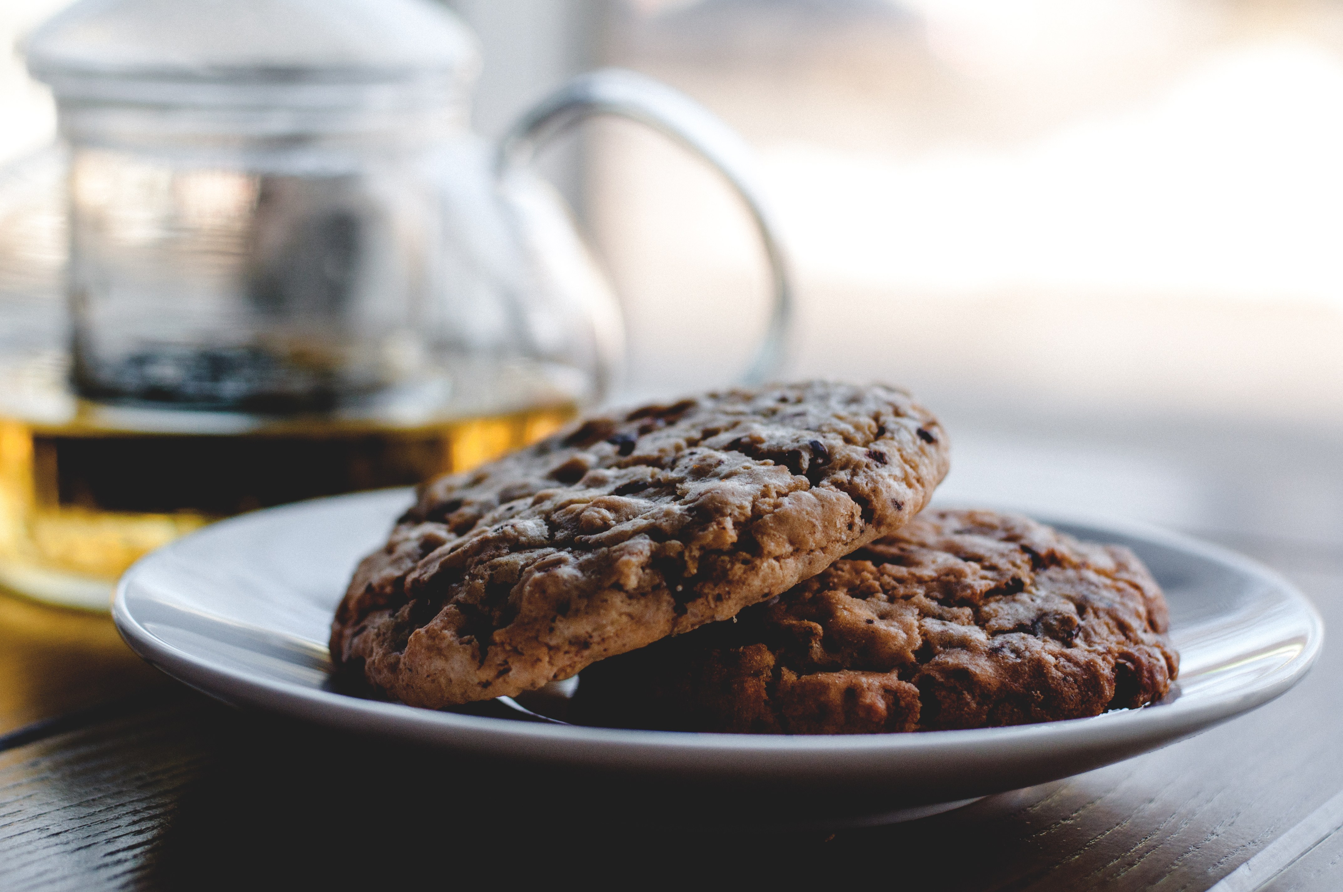 cookies and tea on a table