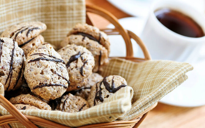 Cookies in a Basket — Brown, Cozy