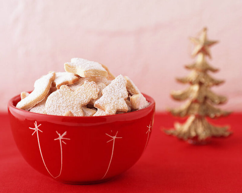 Cookies in Red Bowl