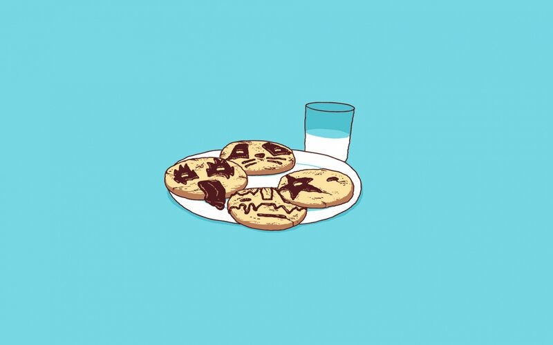Cookies on a Plate — Blue