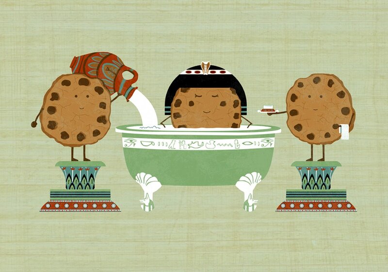 cookies taking a bath