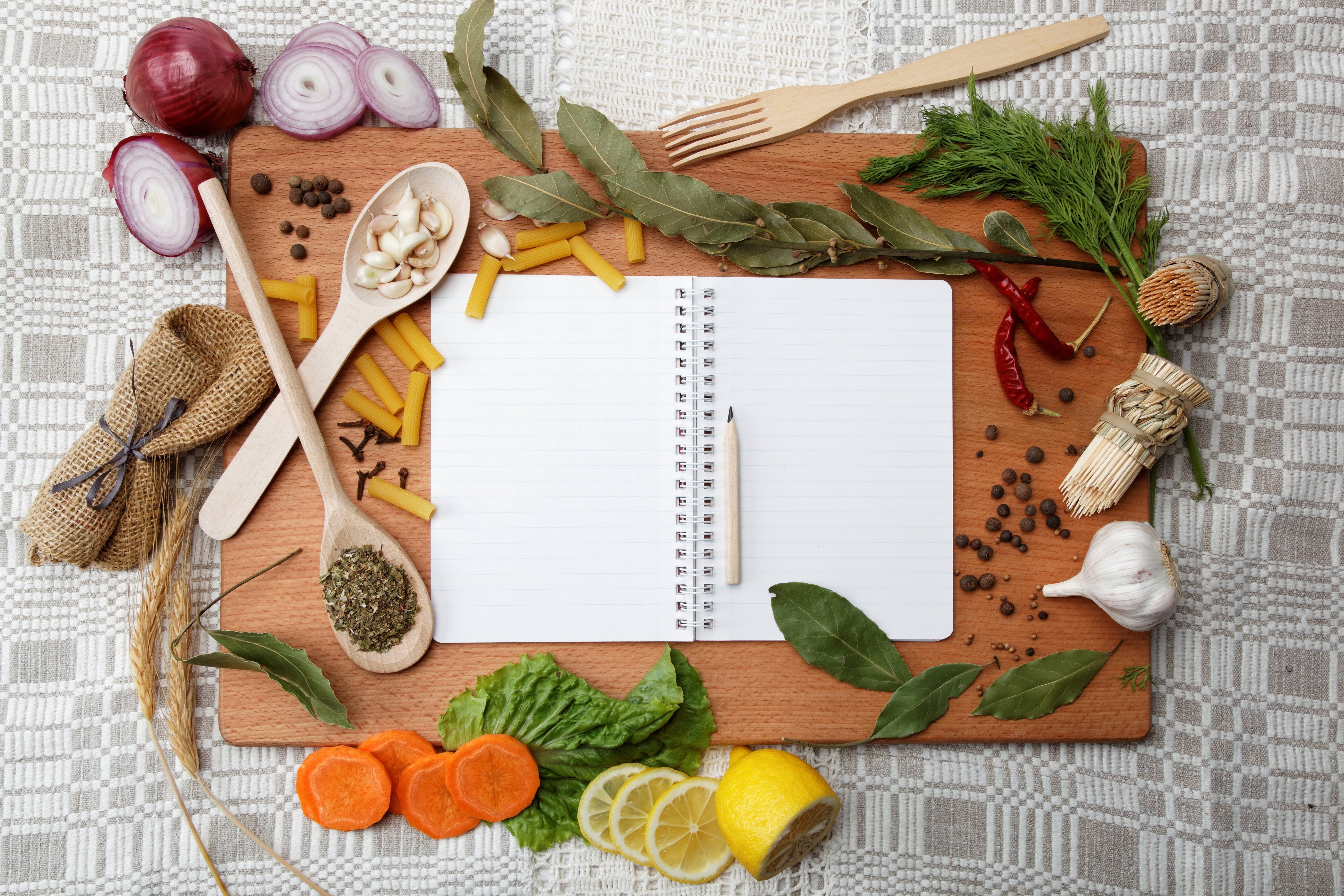 Cooking ingredients on cutting board