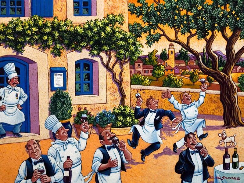 Cooks Celebrating Outdoors