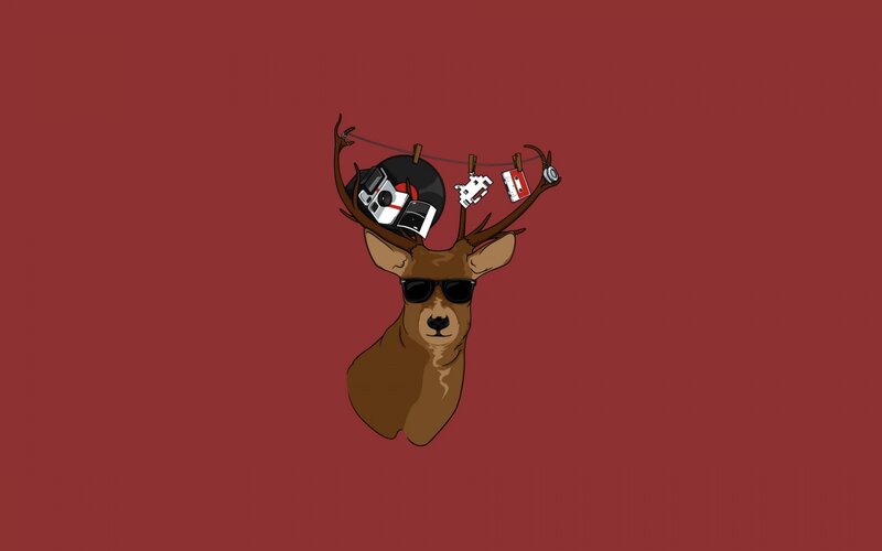 cool deer with sunglasses