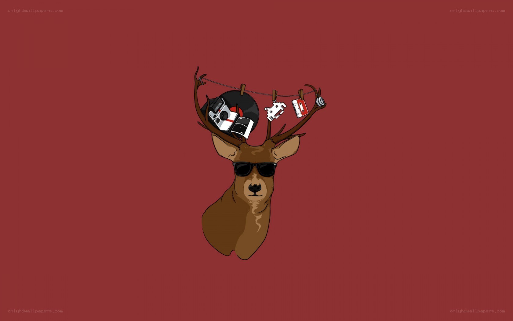 cool deer with sunglasses