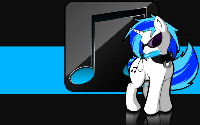 cool pony with music note