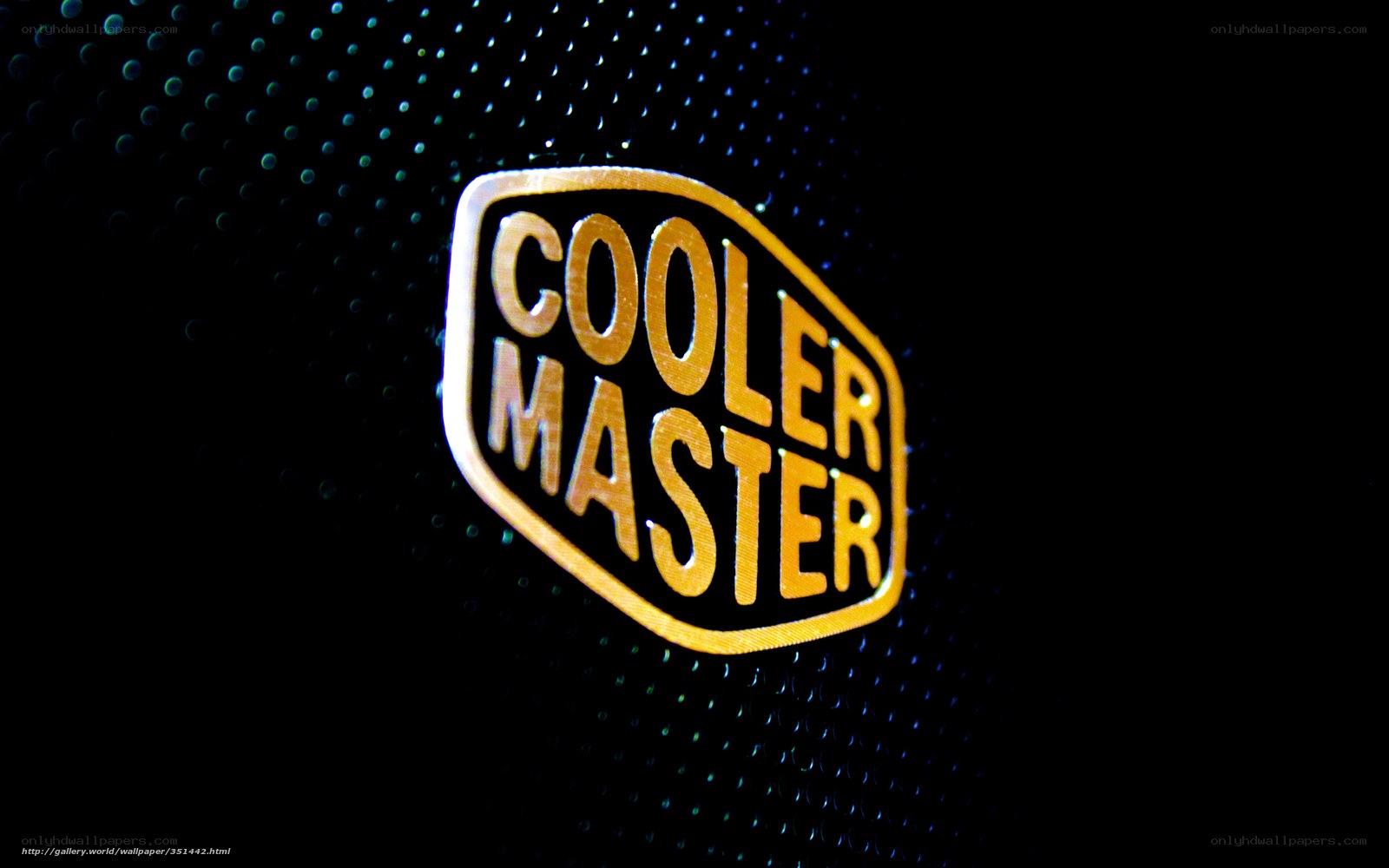 Cooler Master logo on black mesh