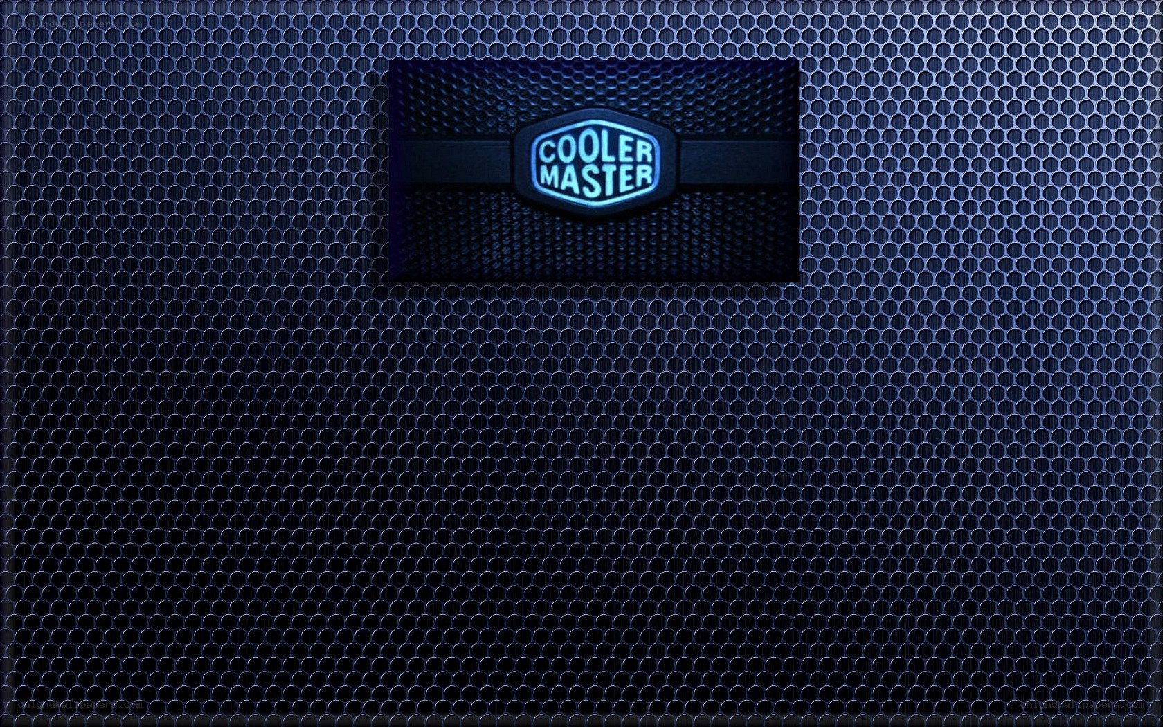 Cooler Master logo on mesh panel