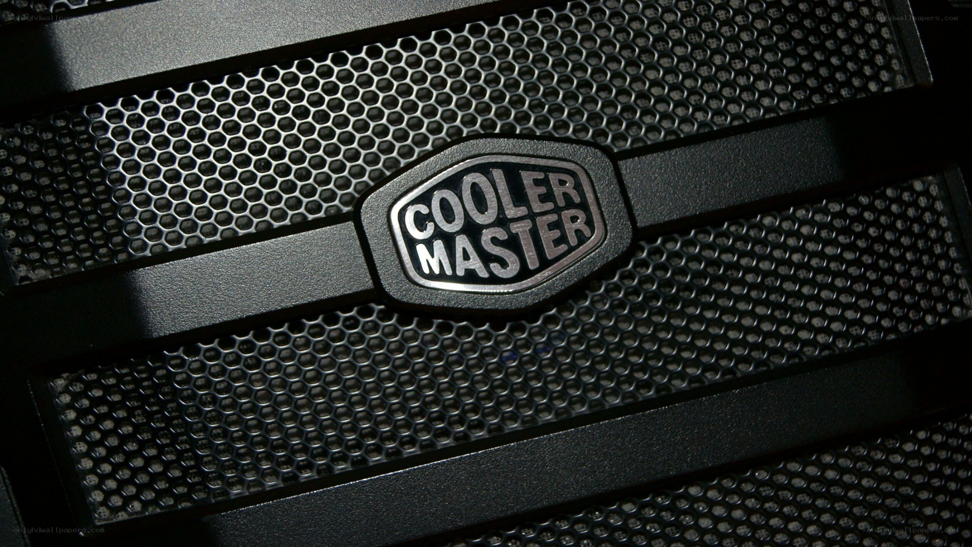 Cooler Master logo on mesh panel