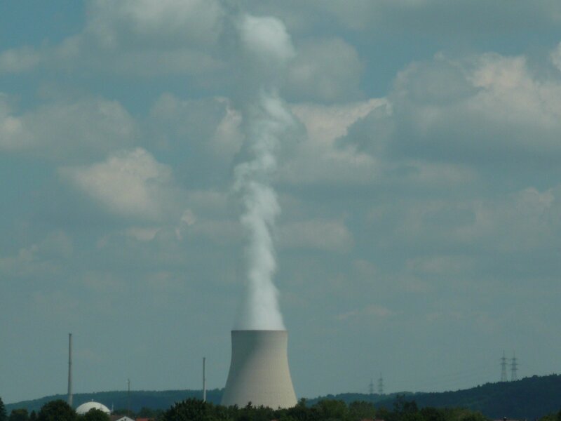 Cooling Tower Emitting Steam