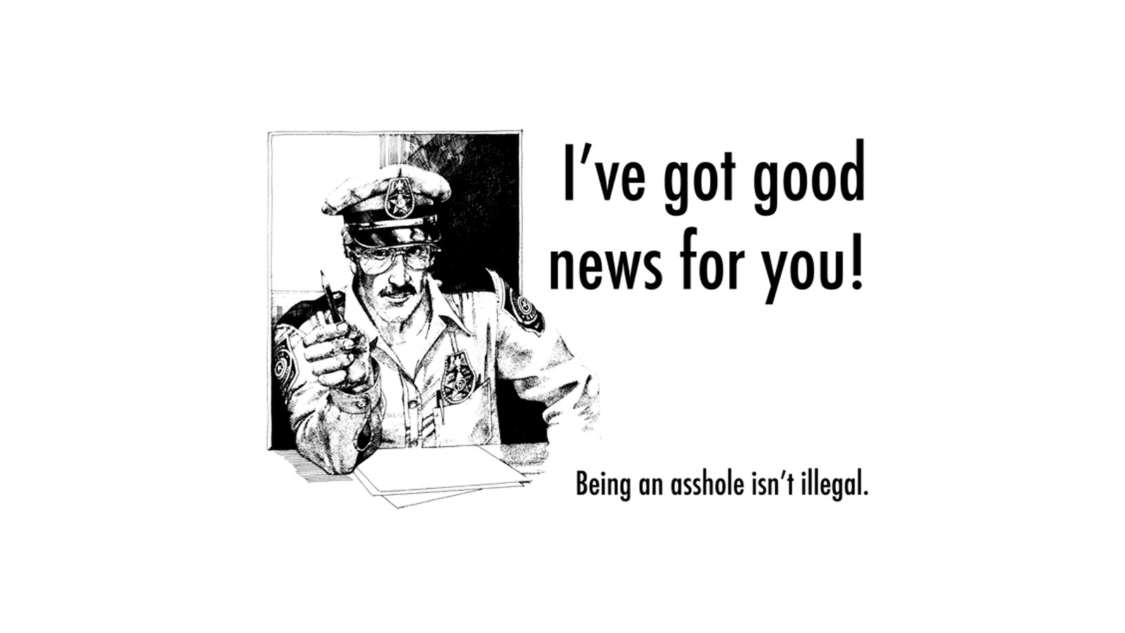 cop with good news
