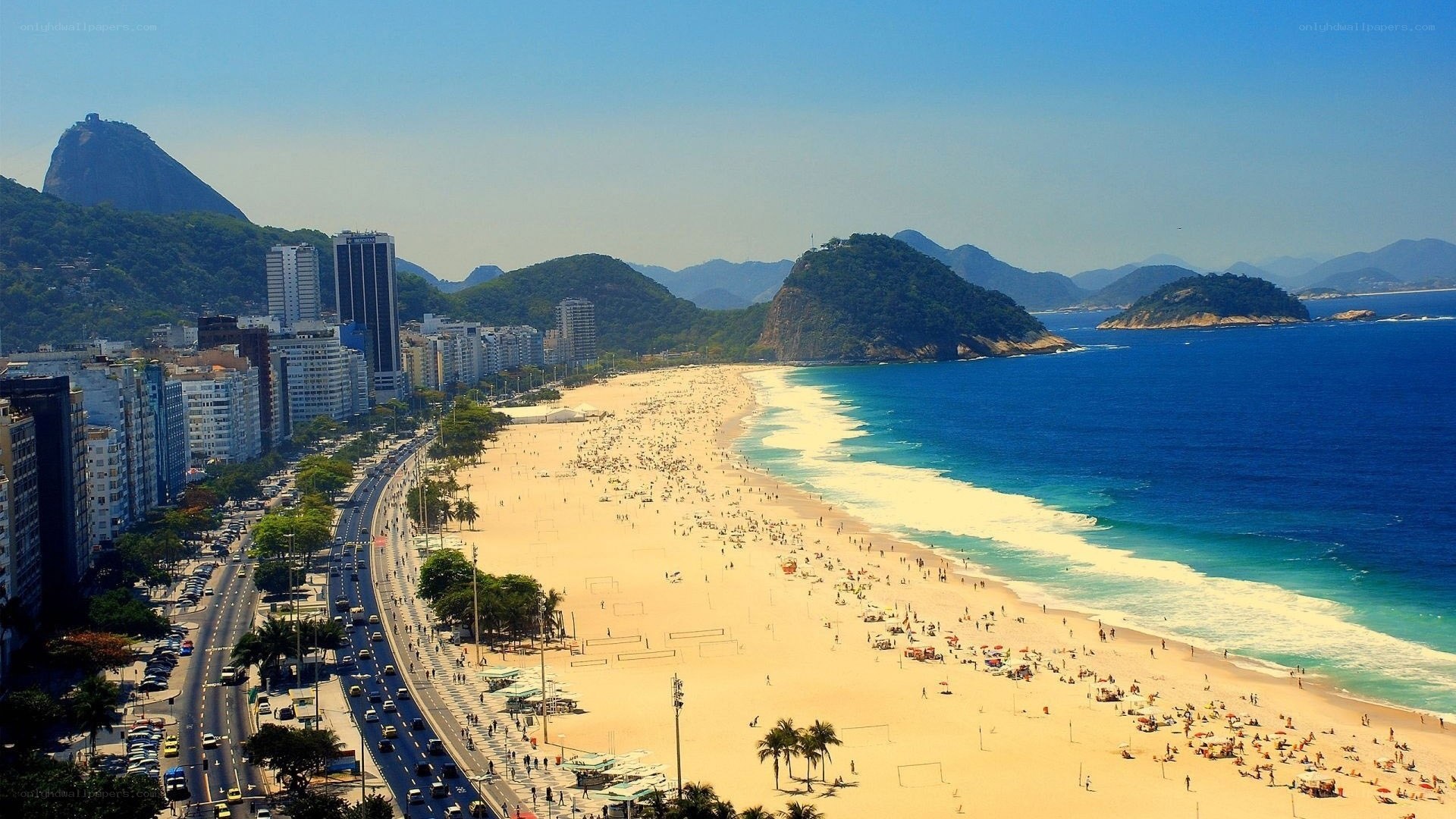 Copacabana Beach and Rio skyline