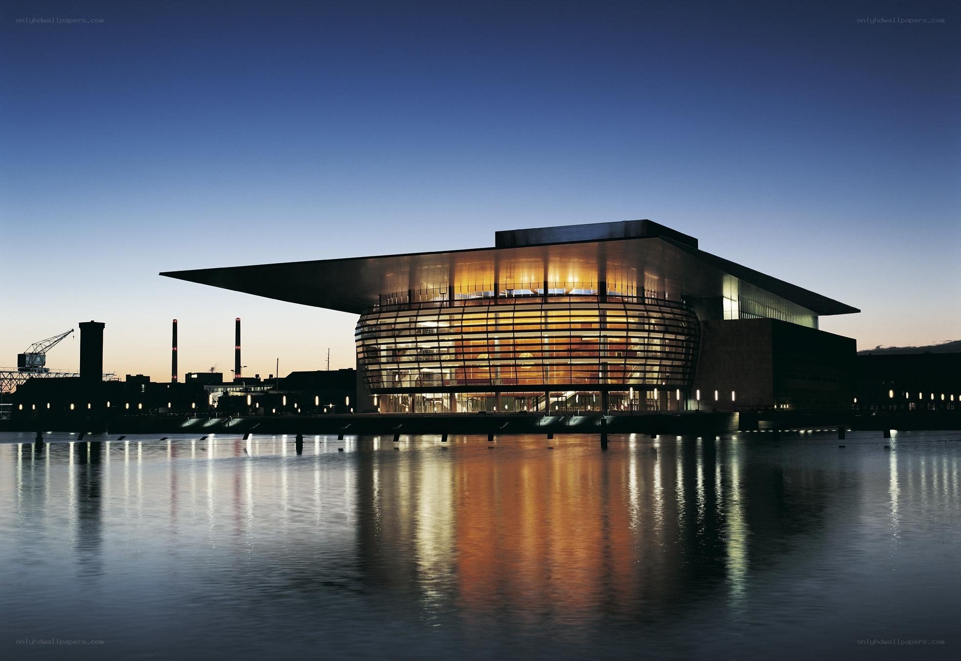 Copenhagen Opera House at dusk