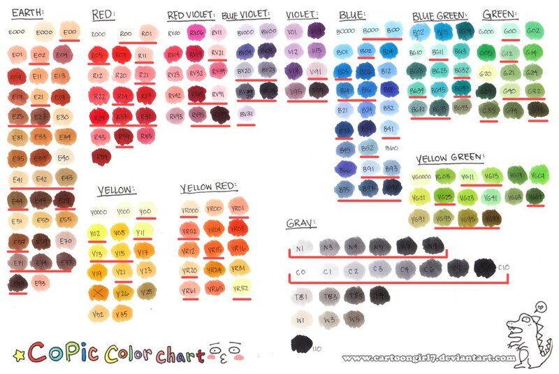 Copic color chart