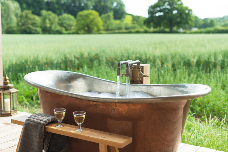 Copper Bathtub Outdoors