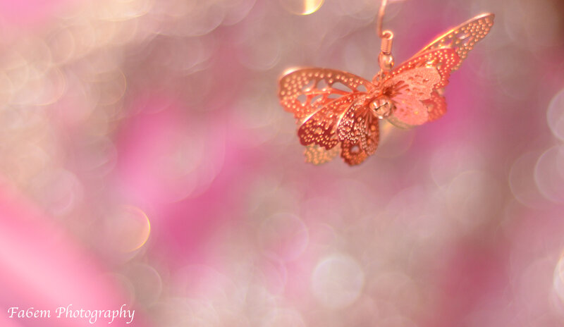 Copper Butterfly Earring