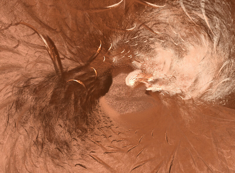 Copper-colored dragon wings