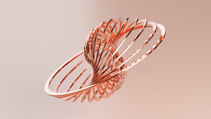 Copper-colored Spiral Structure