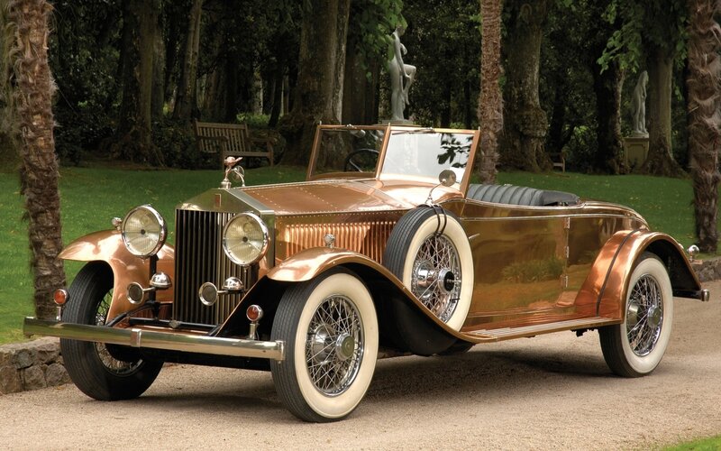 Copper-colored Vintage Car