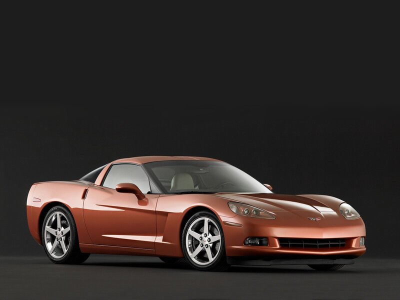 Copper Corvette sports car