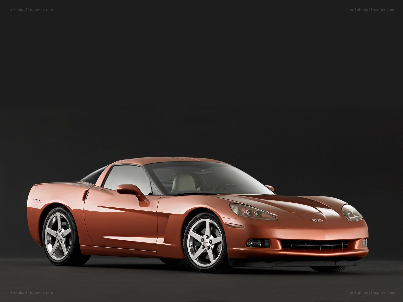 Copper Corvette sports car