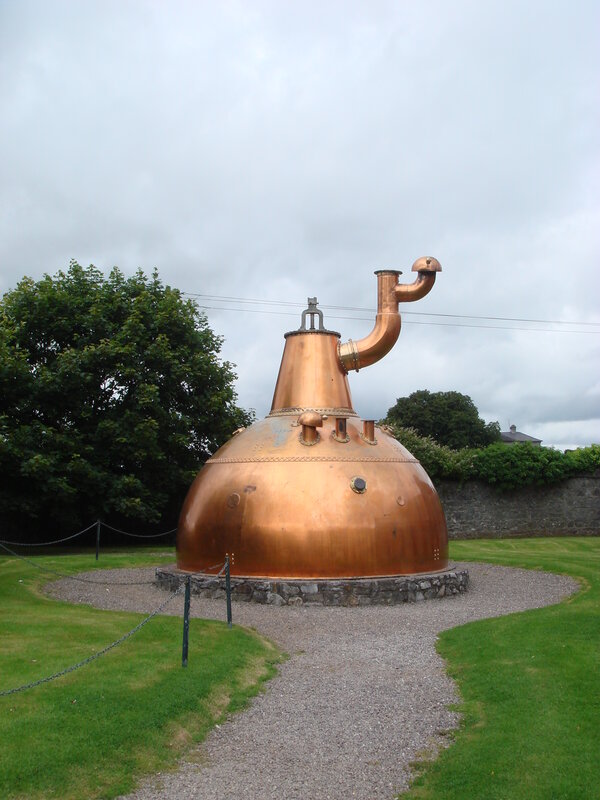 Copper distillation vessel sculpture