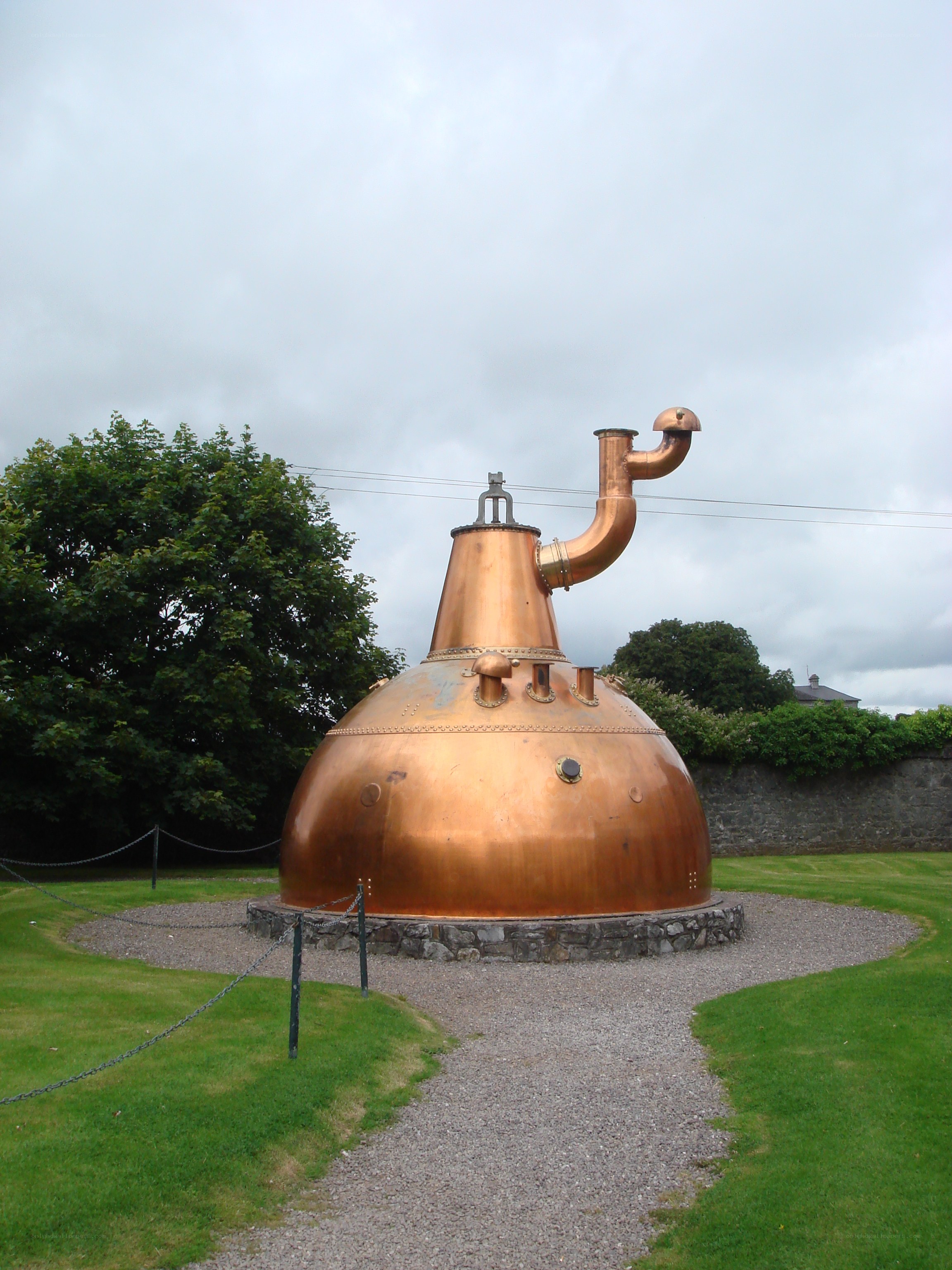 Copper distillation vessel sculpture