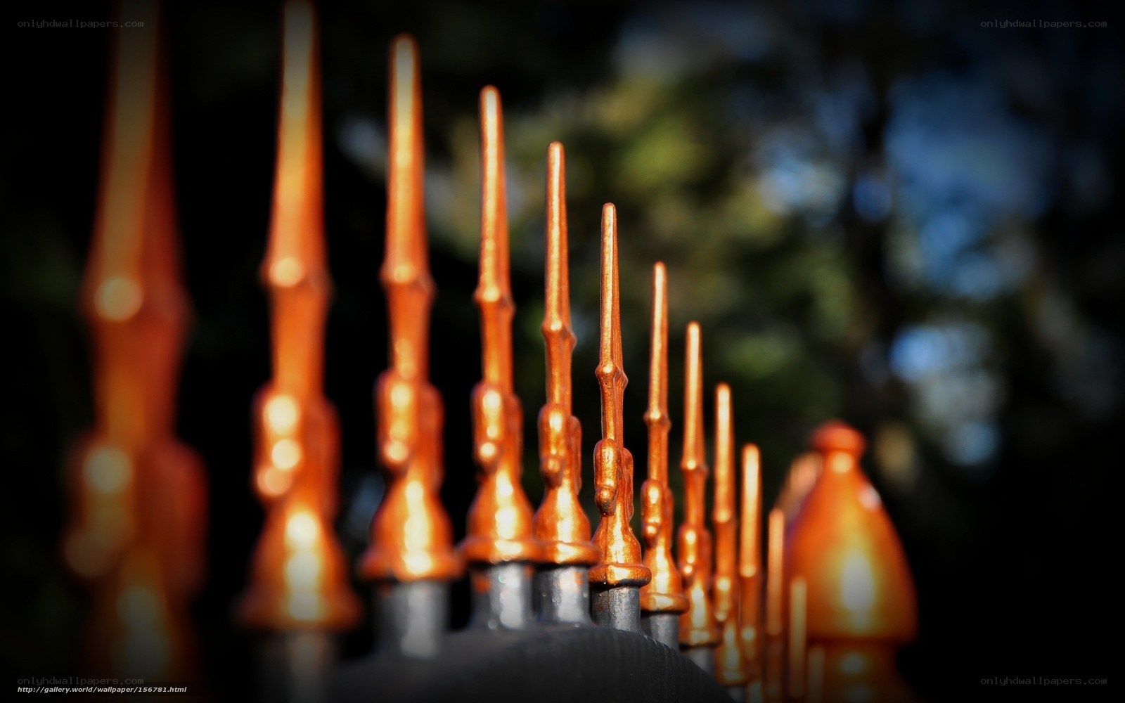 Copper fence spikes