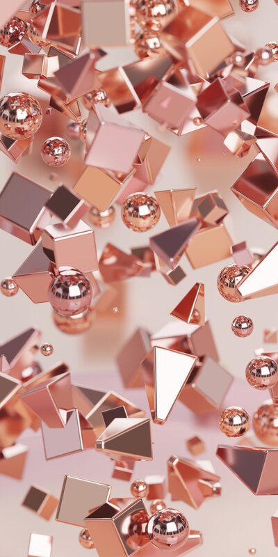 Copper Geometric Shapes