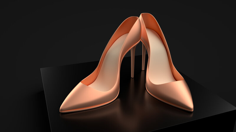 Copper High-heeled Shoes
