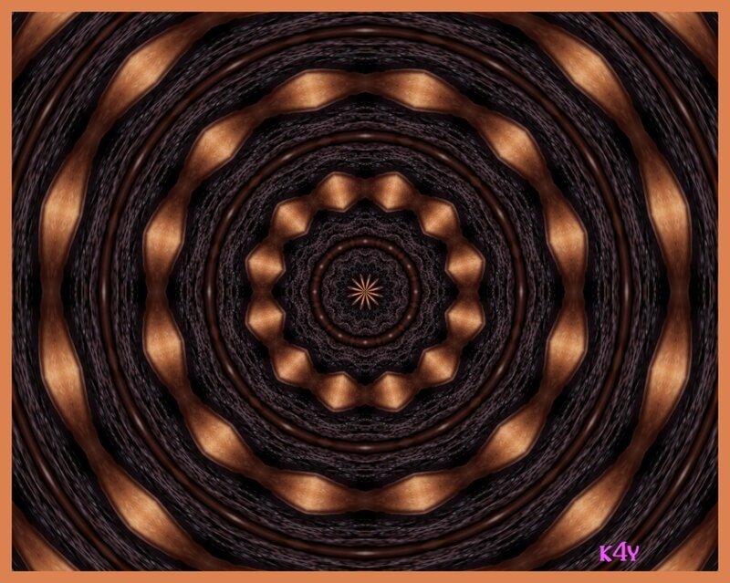Copper mandala pattern
