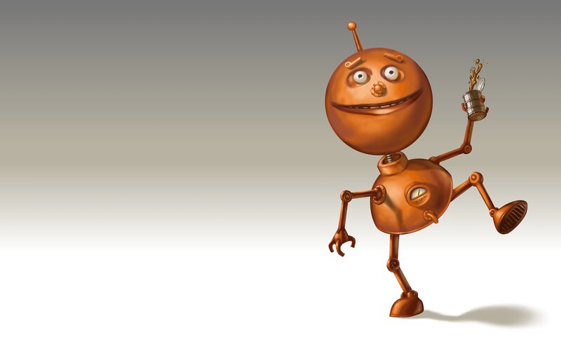 Copper Robot Character
