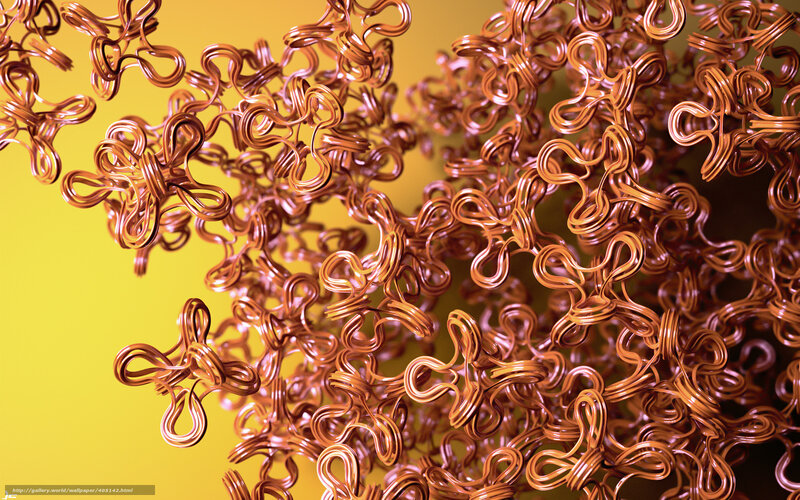 Copper wire abstract pattern