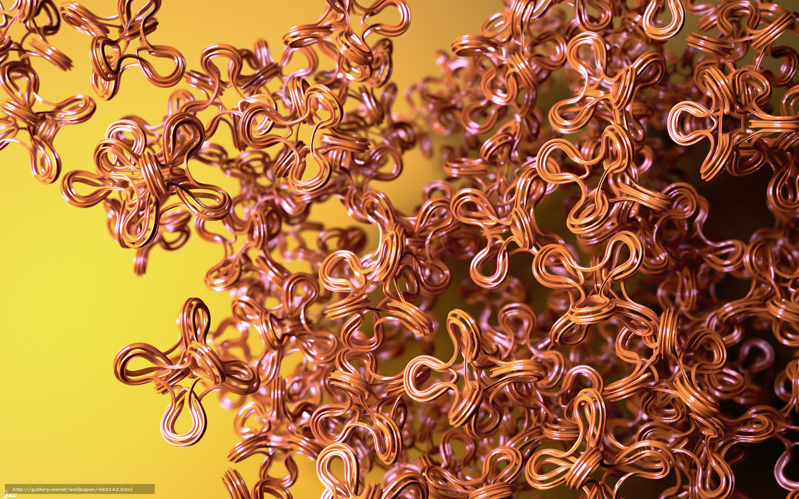 Copper wire abstract pattern