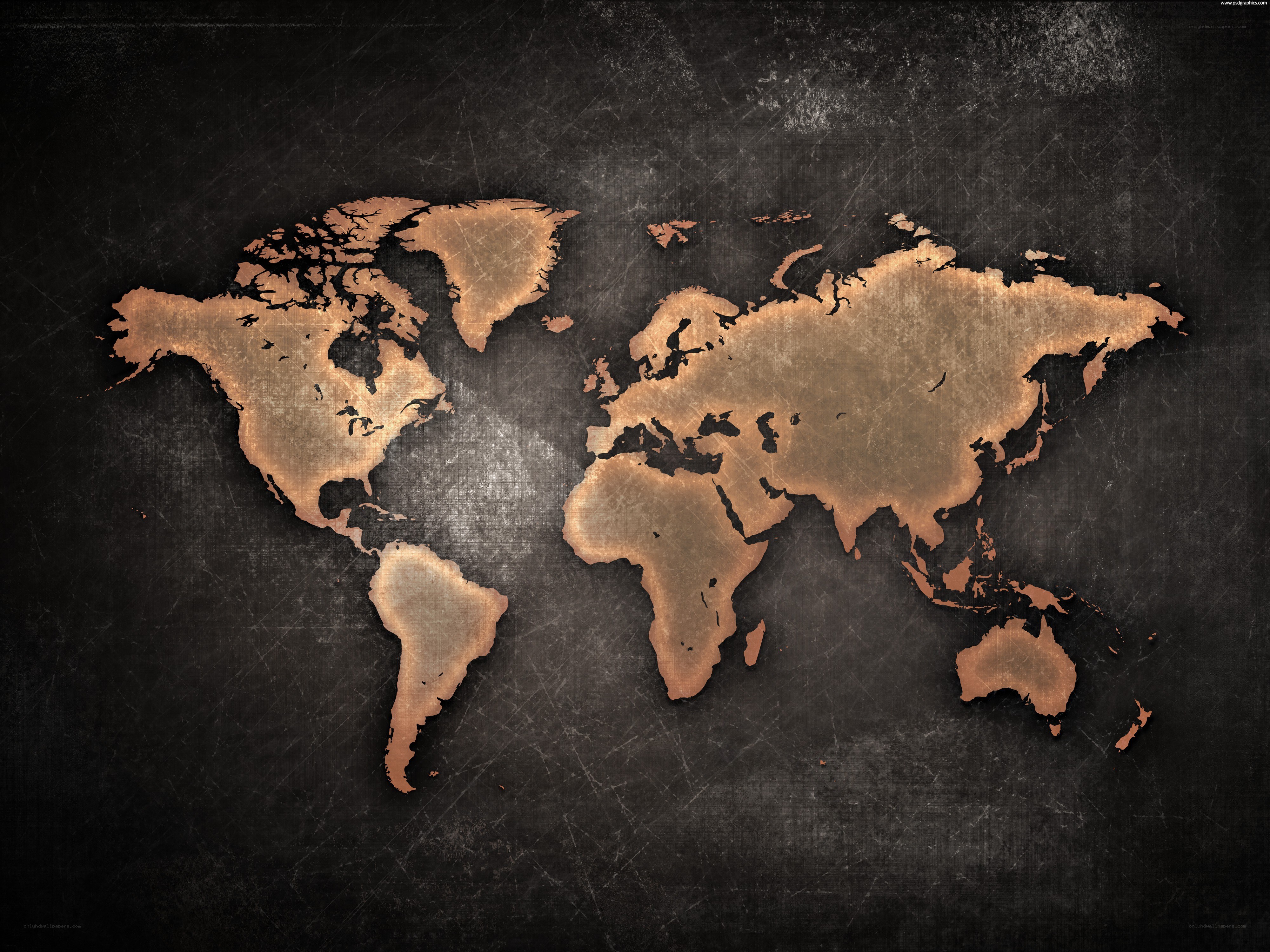 copper world map