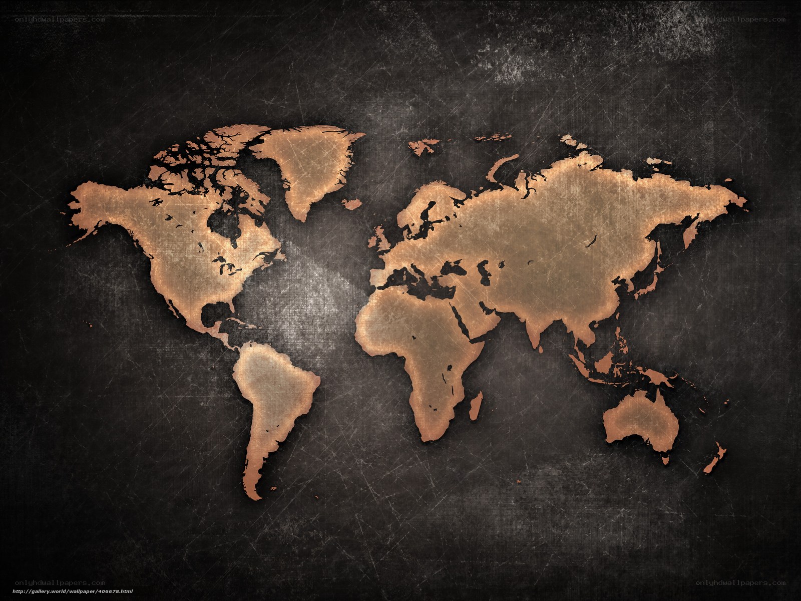copper world map