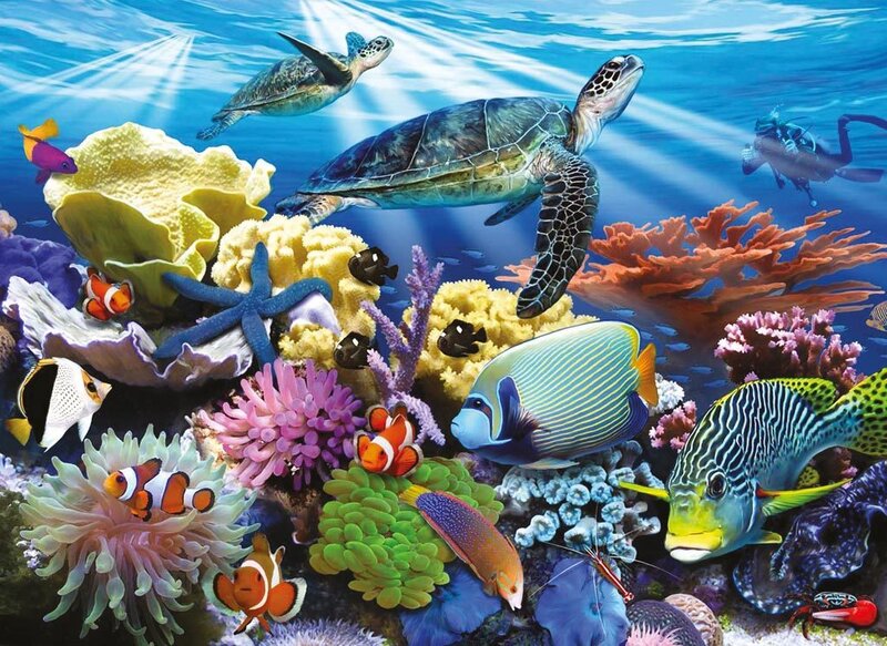 Coral Reef Ecosystem — Blue