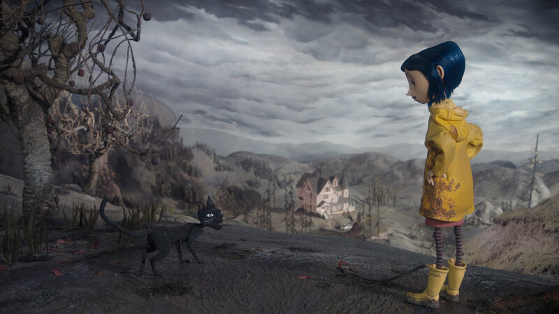 Coraline and the black cat