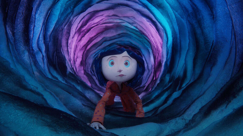 Coraline in a magical tunnel
